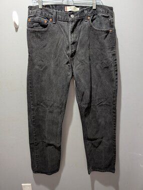 Vintage 2003 Levi’s 505 Faded Black Jeans 36x32 Made in USA